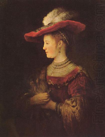 Portrait of Saskia van Uylenburch, REMBRANDT Harmenszoon van Rijn